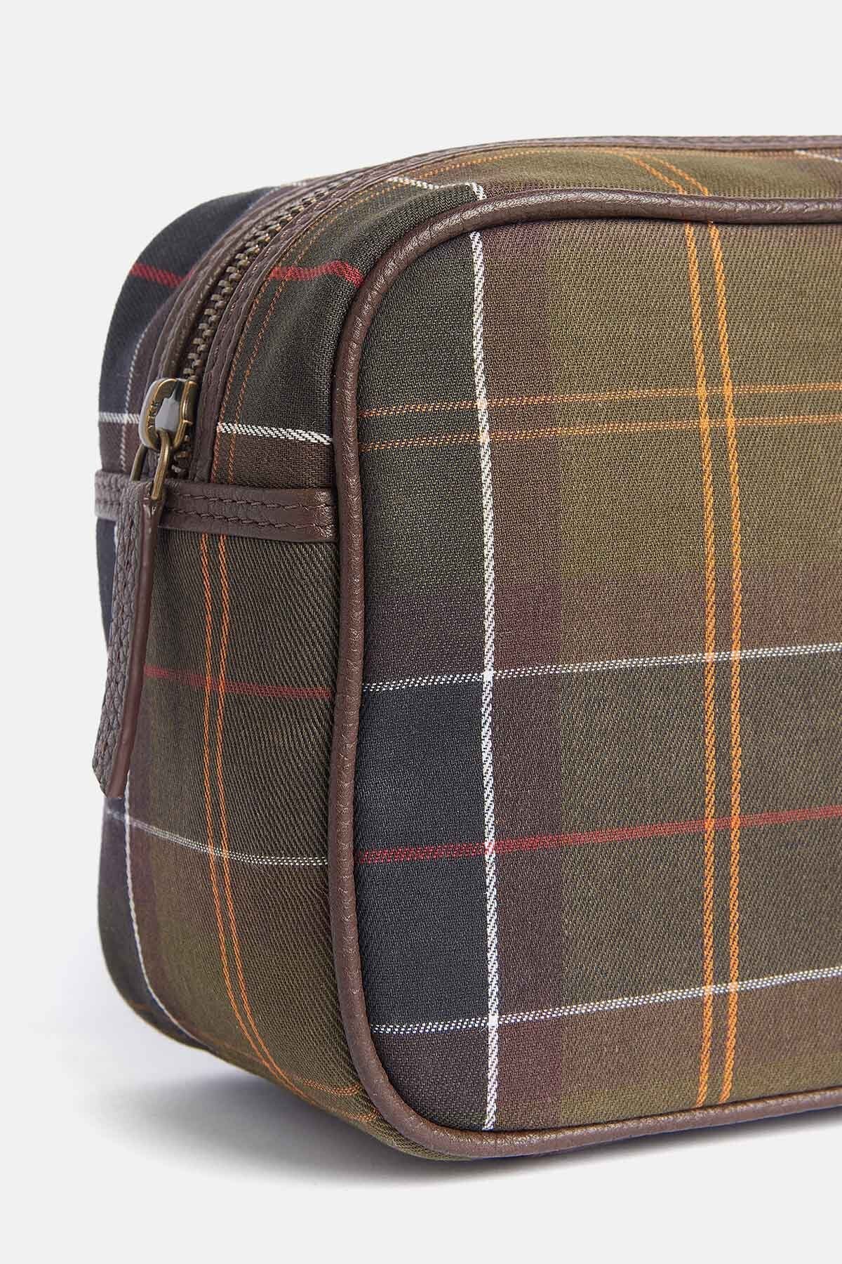 Tartan & Leather Washbag - CLASSIC TARTAN