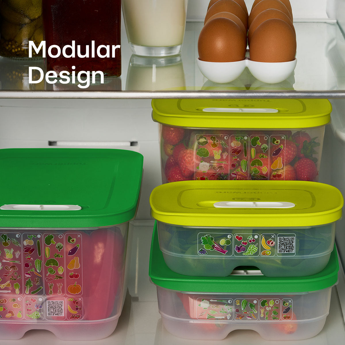 Fridge and Freezer Set | Modular Storage | 6Piece Set