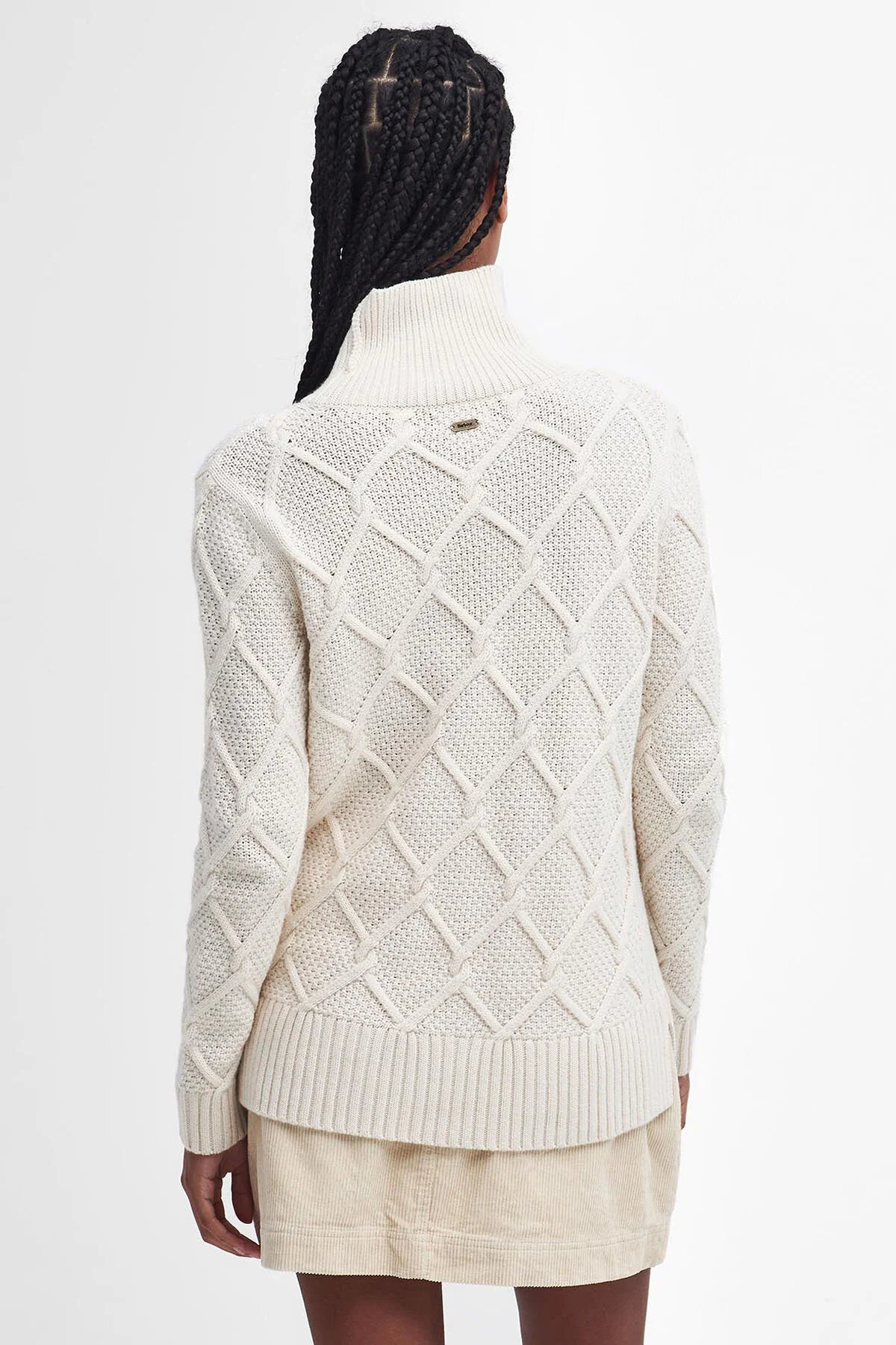 Burne Roll Neck Knit Sweatshirt - ECRU