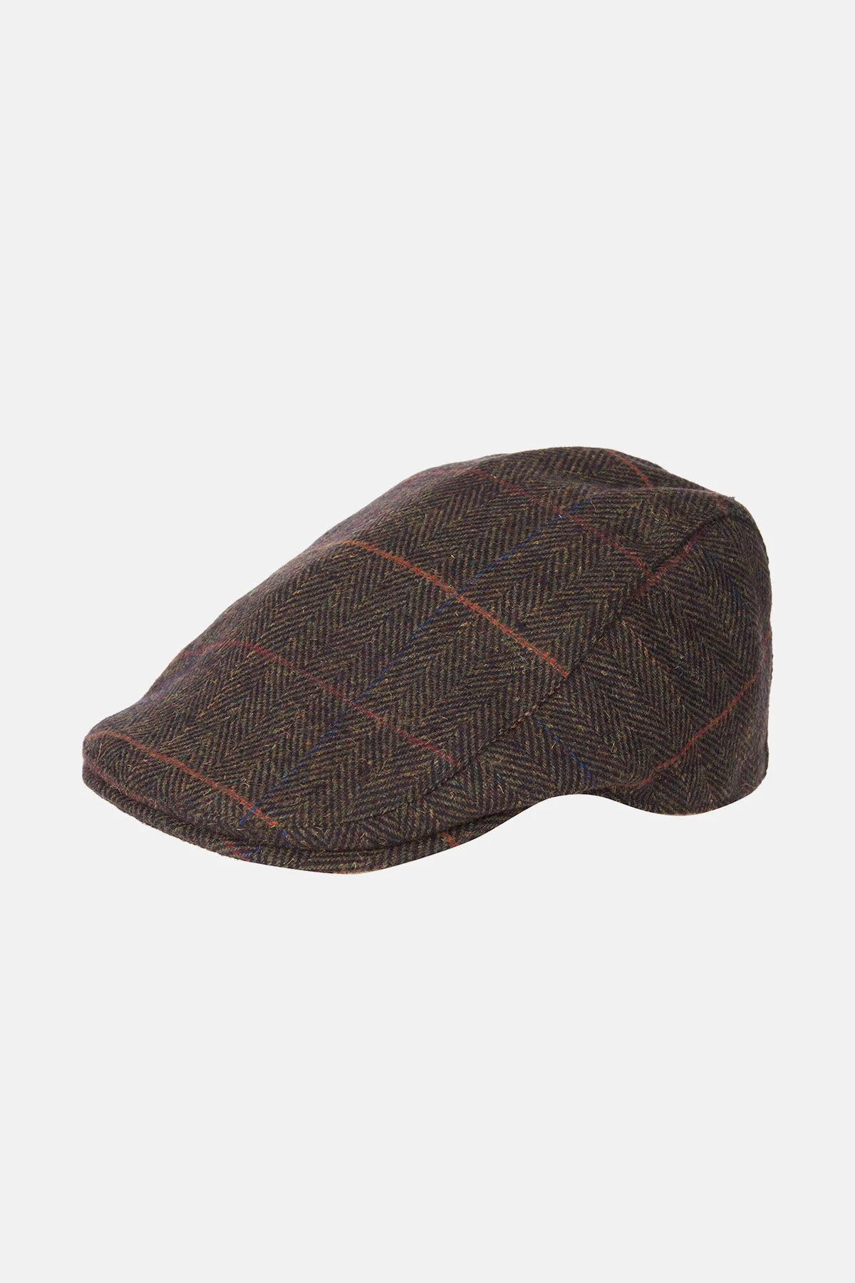 Cheviot Flat Cap - OLIVE HERRINGBONE