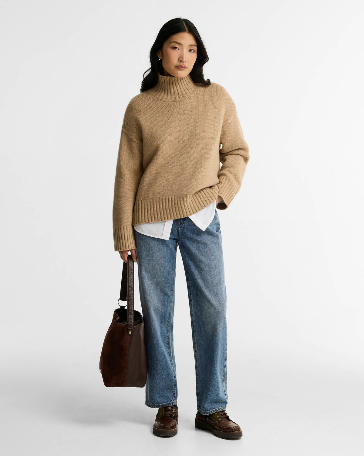 Woodhouse Cashmere-Blend Funnel Neck Jumper
