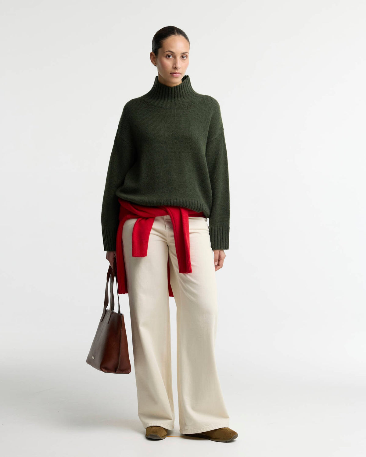 Woodhouse Cashmere-Blend Funnel Neck Jumper