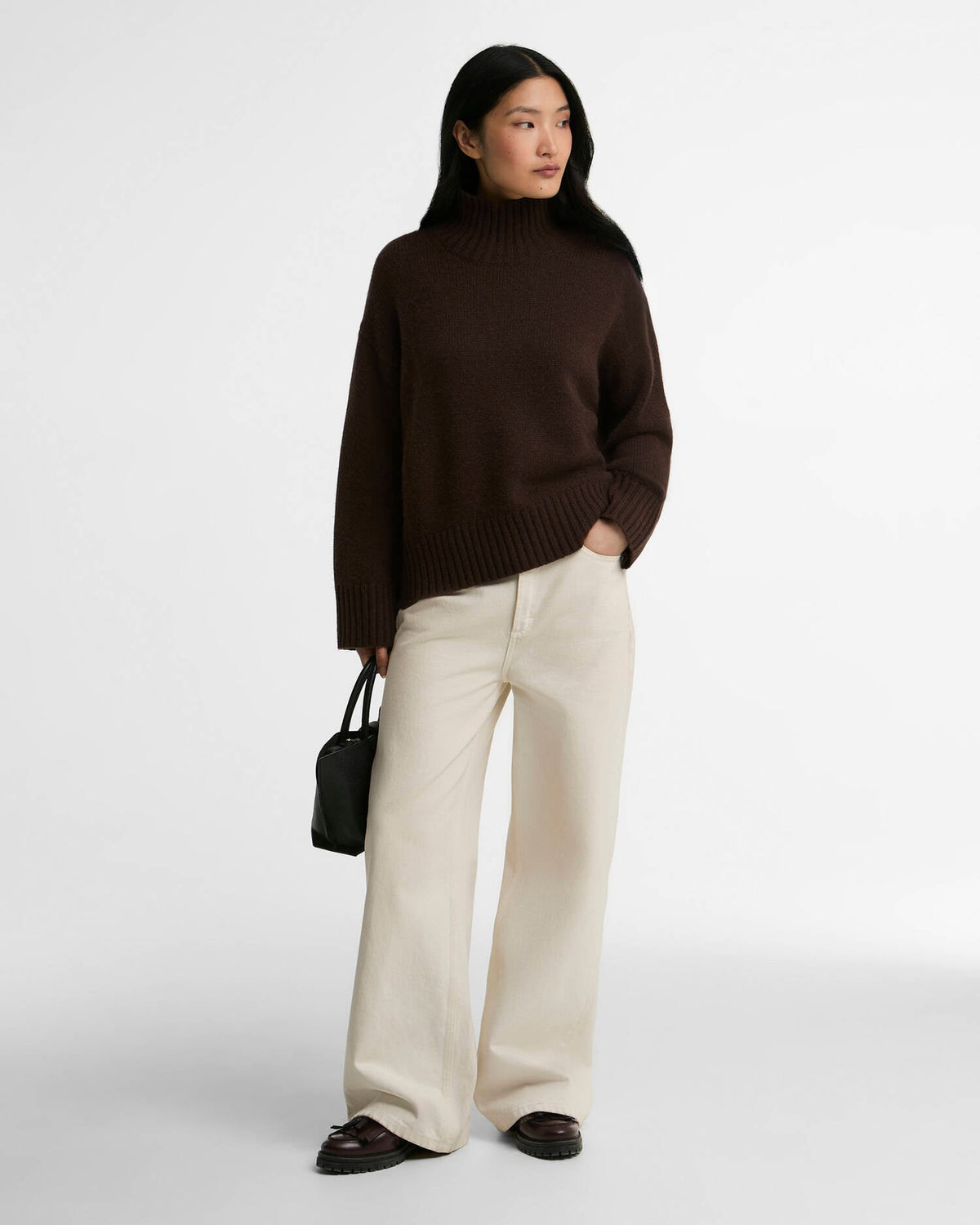 Woodhouse Cashmere-Blend Funnel Neck Jumper