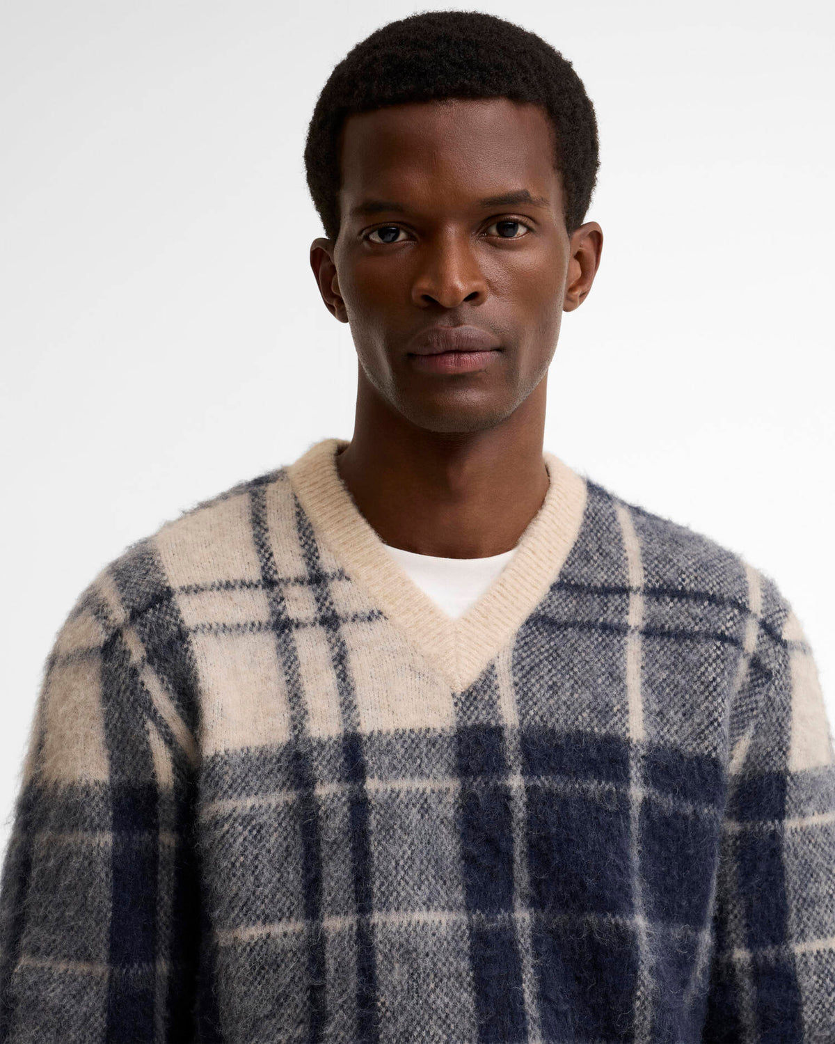 Hunham Tartan V-Neck Jumper