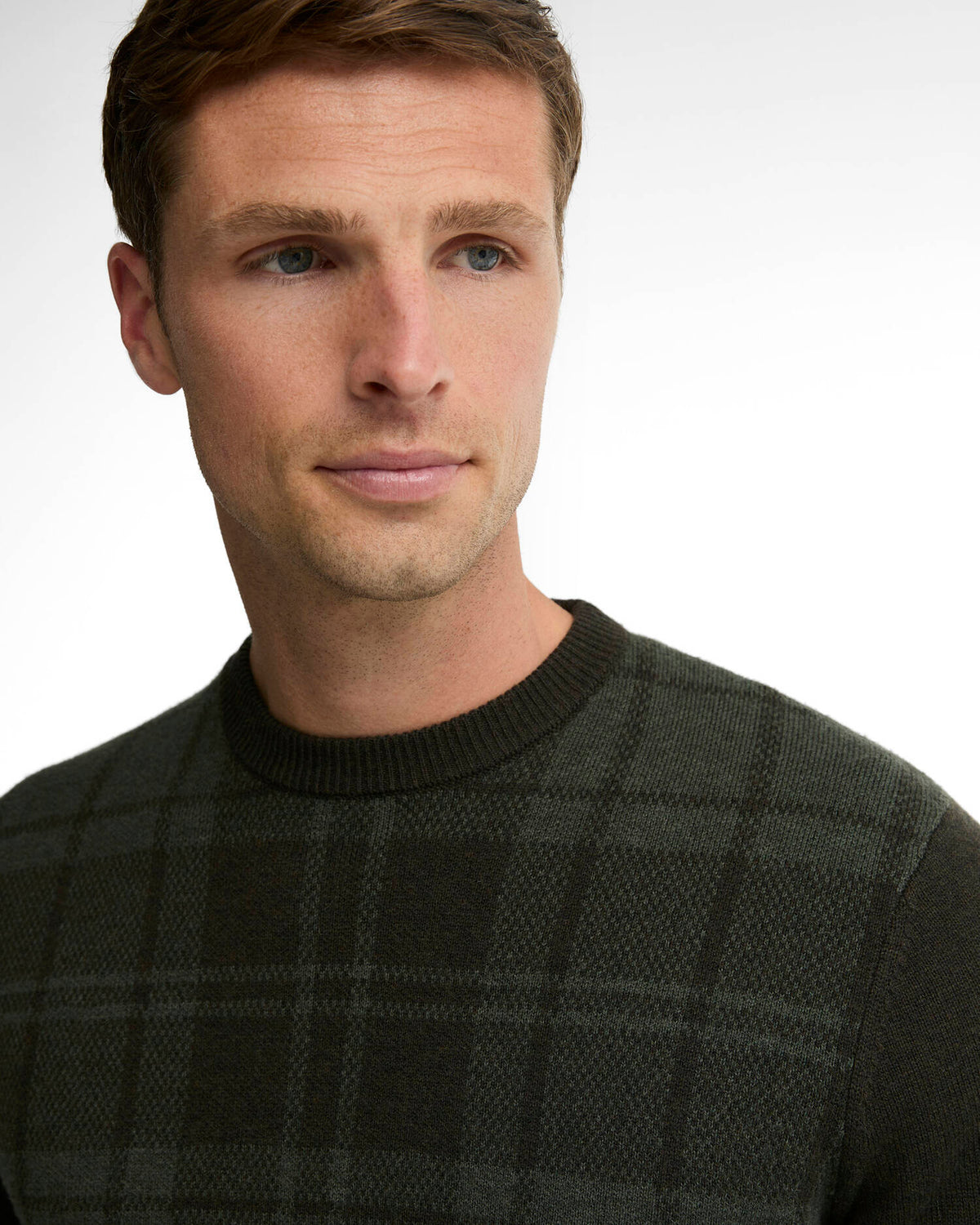 Mineral Tartan Crew Neck Jumper