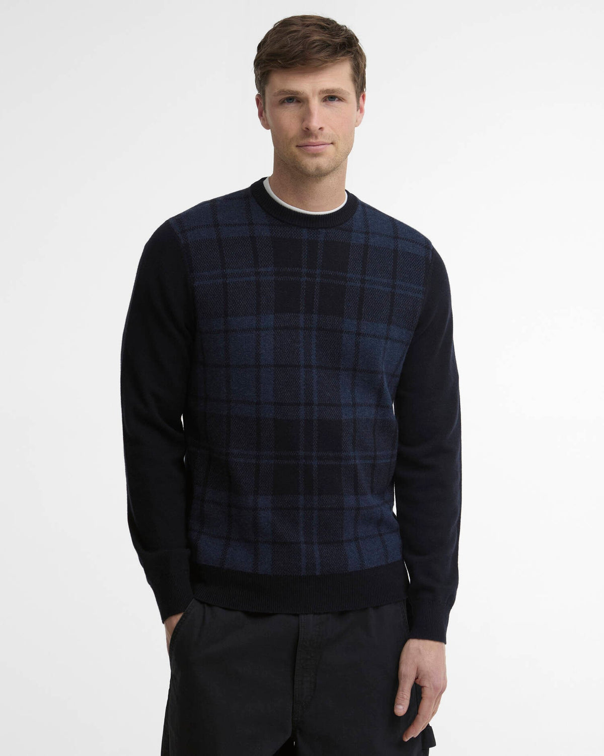 Mineral Tartan Crew Neck Jumper