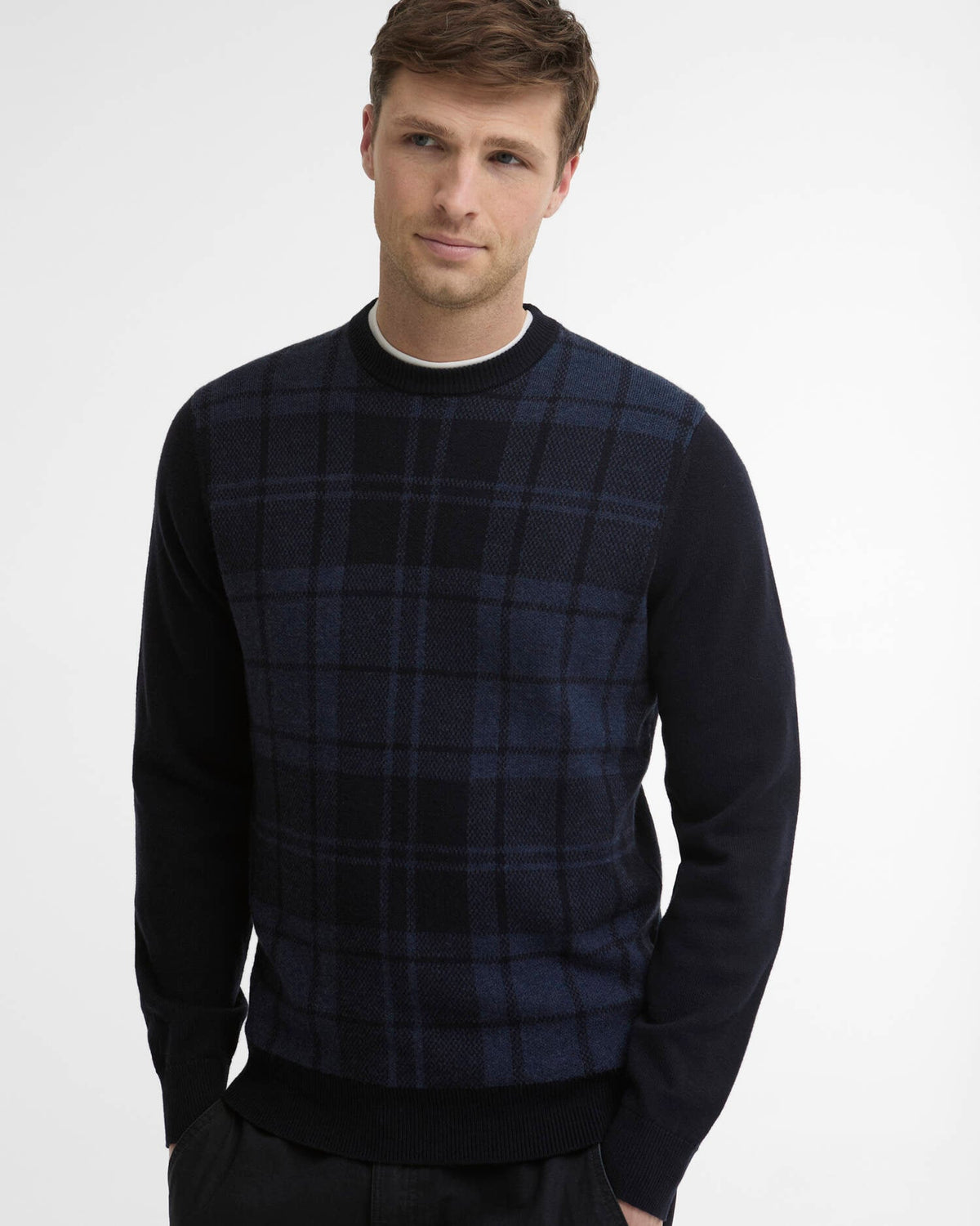 Mineral Tartan Crew Neck Jumper
