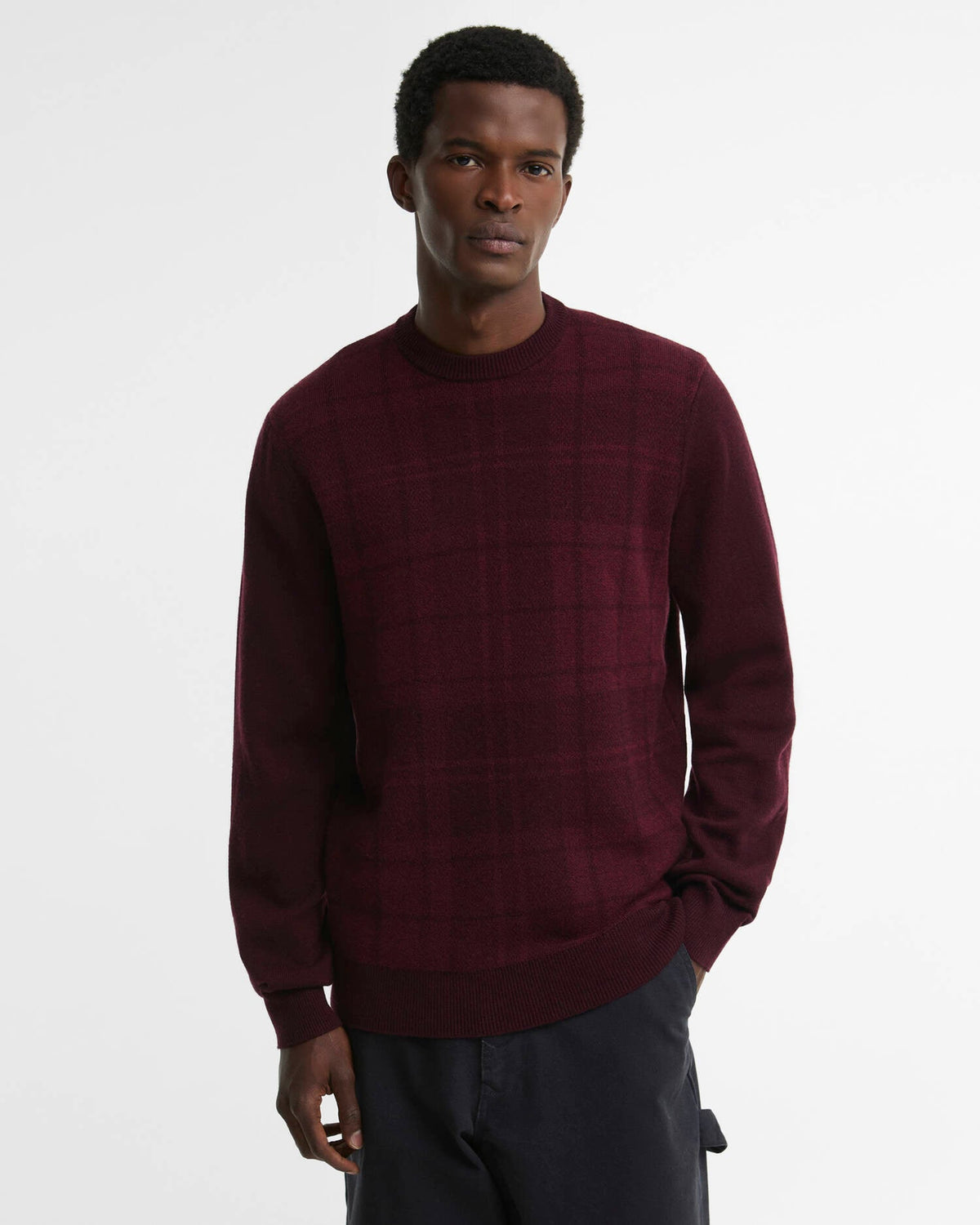 Mineral Tartan Crew Neck Jumper