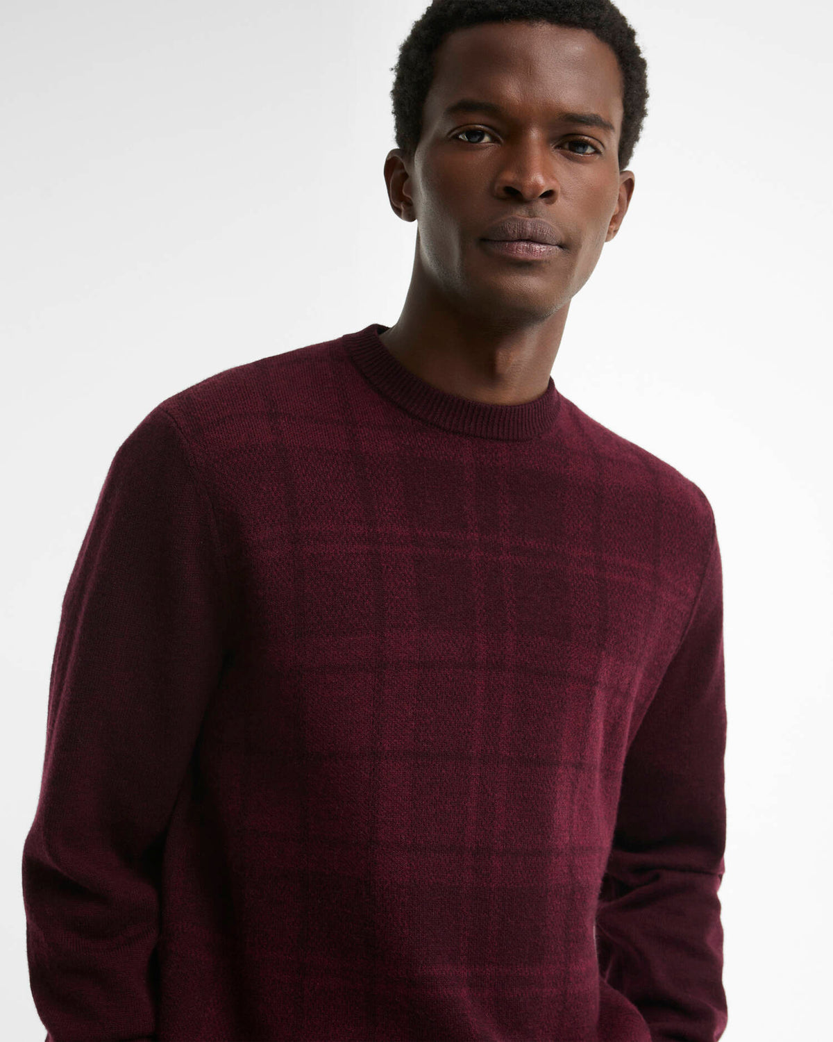 Mineral Tartan Crew Neck Jumper