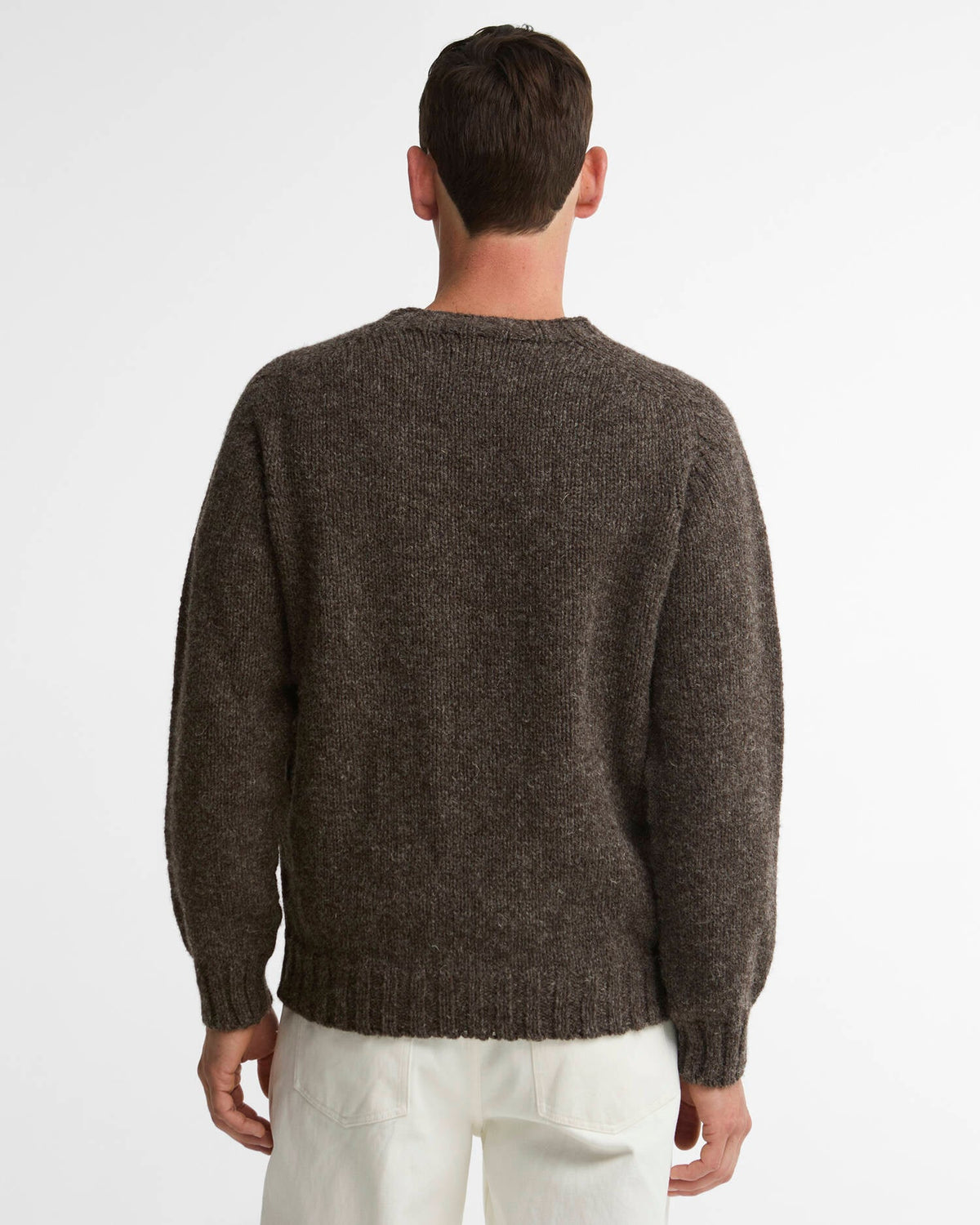 Made in Scotland Natural Yarn Cable-Knit Jumper