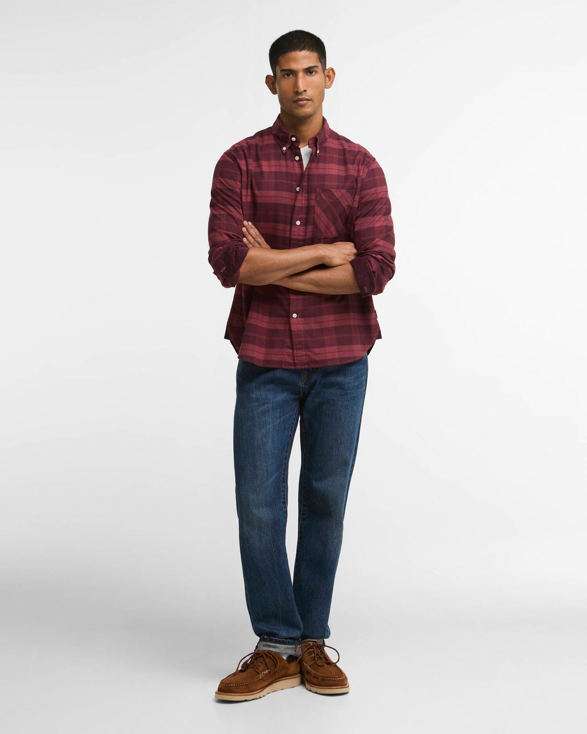 Mineral Tartan Authentic-Fit Long-Sleeved Shirt