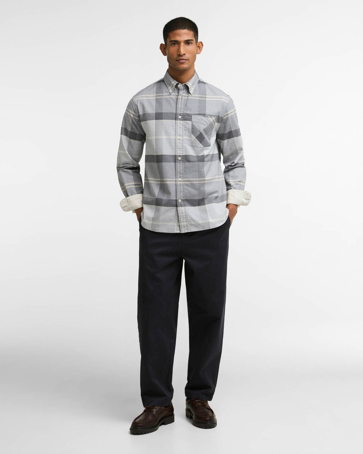 Mineral Tartan Dunoon Authentic-Fit Shirt