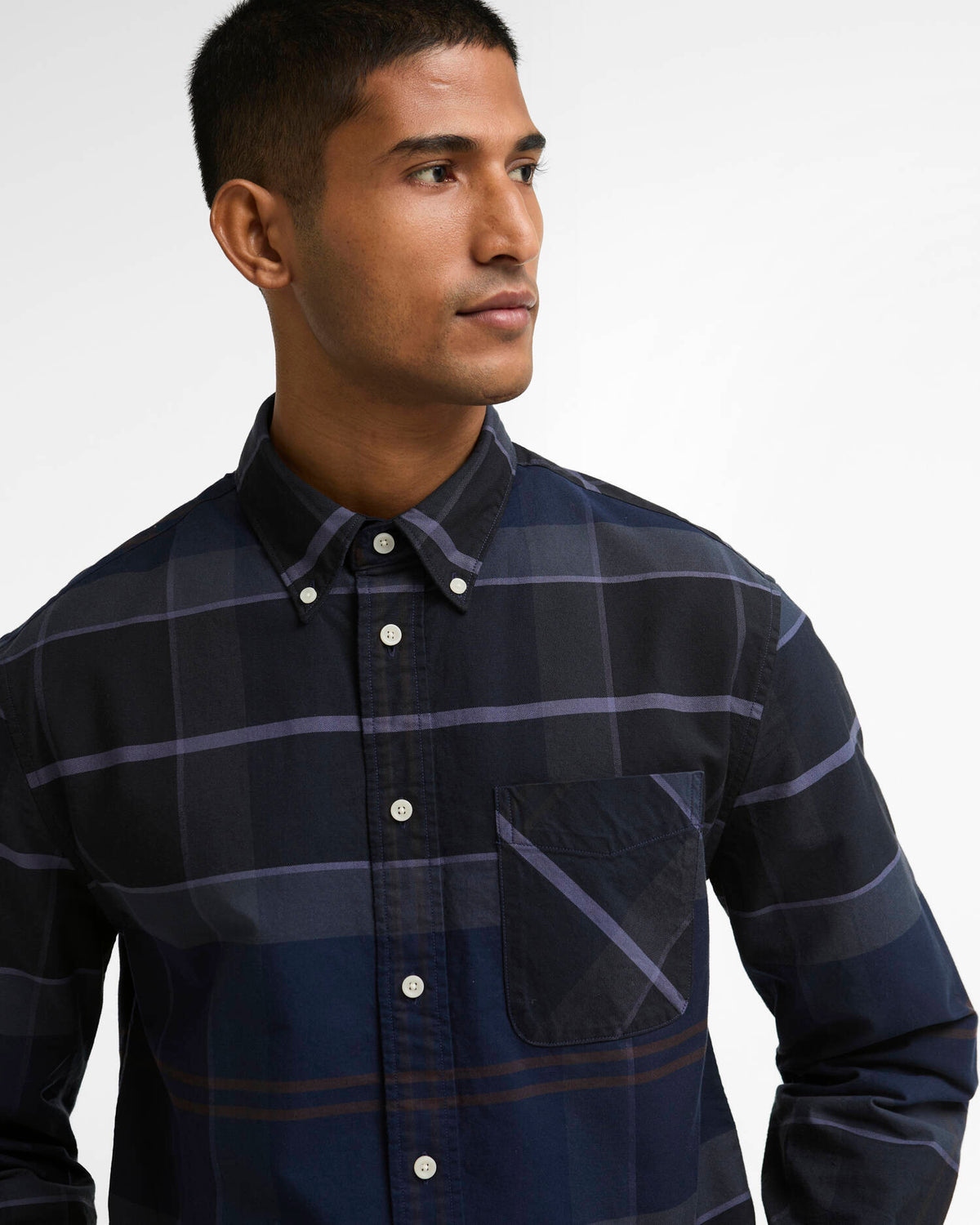 Mineral Tartan Dunoon Authentic-Fit Shirt