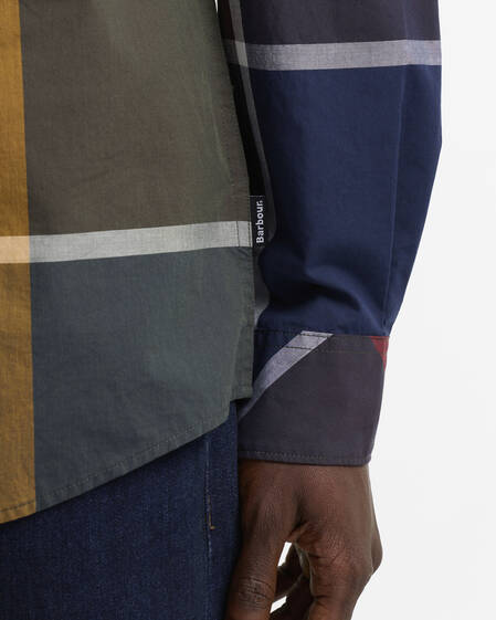 Oversized Tartan Dunoon Tailored Long-Sleeved Shirt