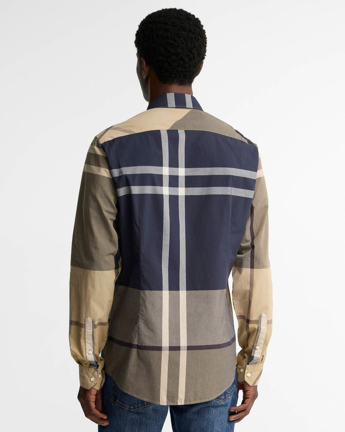 Oversized Tartan Dunoon Tailored Long-Sleeved Shirt