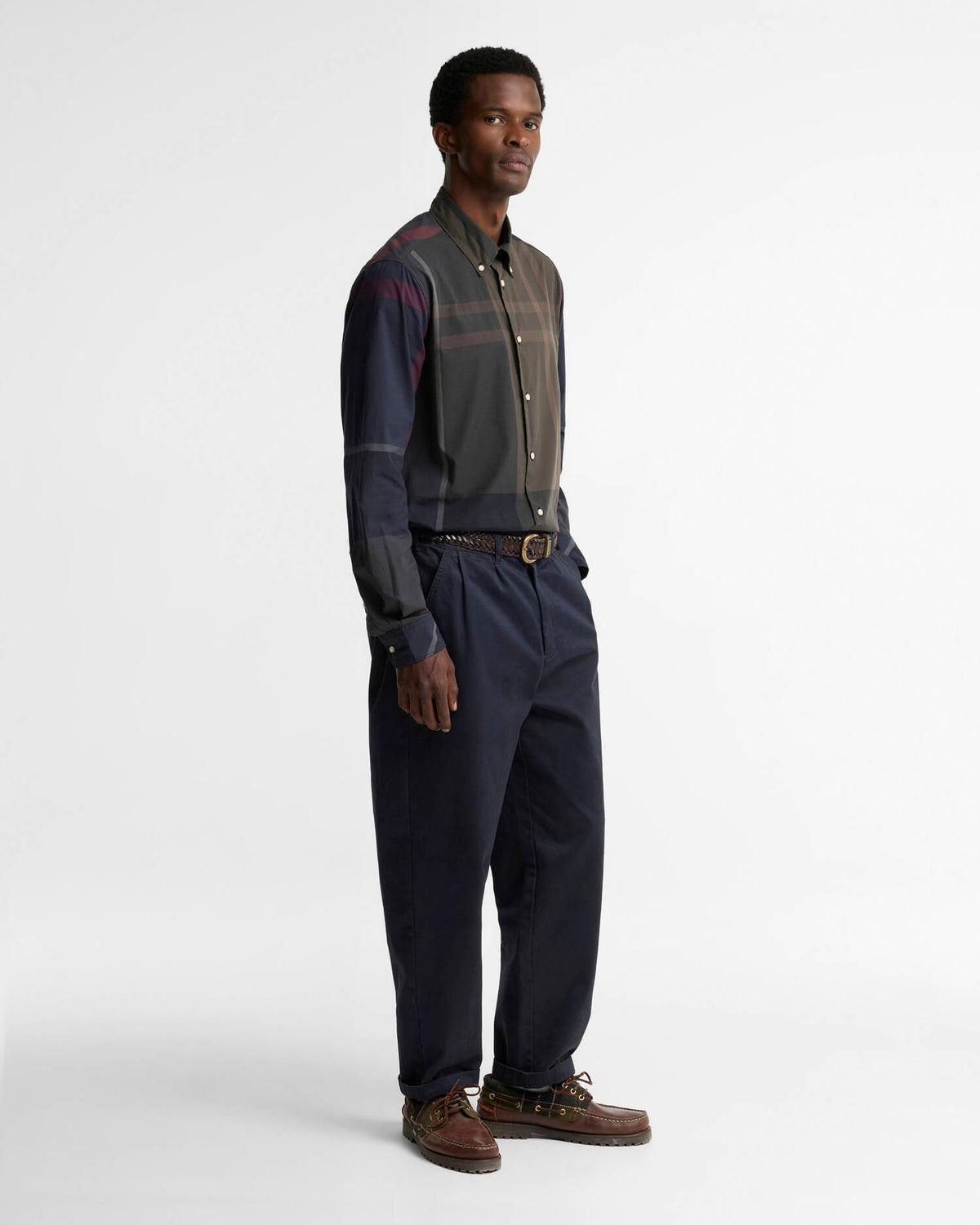 Oversized Tartan Dunoon Tailored Long-Sleeved Shirt