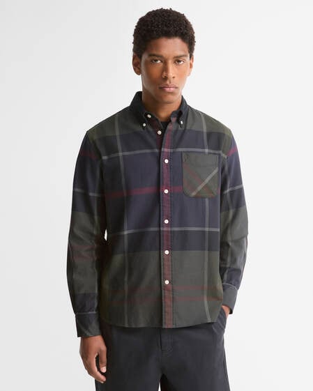 Dunoon Tartan Authentic-Fit Long-Sleeved Shirt