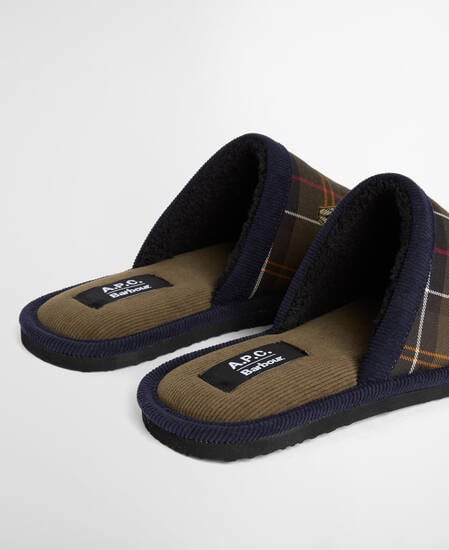 Barbour x A.P.C. Men's Tartan Slippers