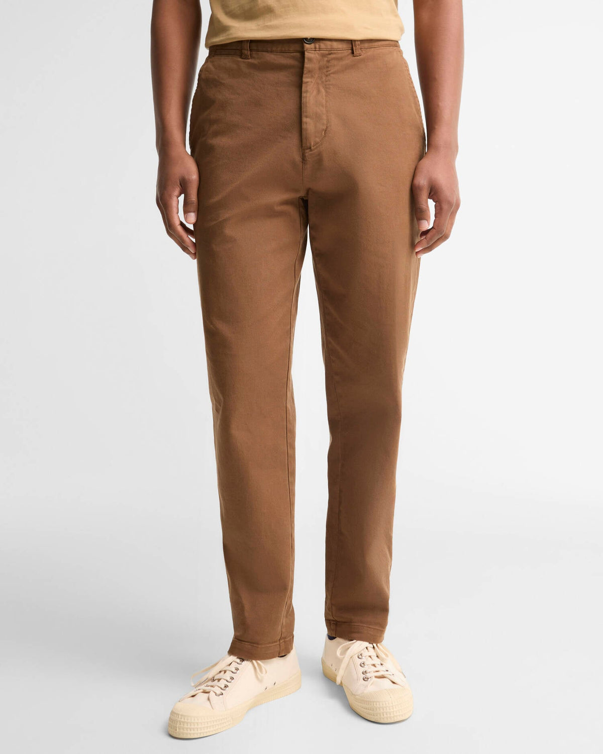 Washed Stretch Tailored Trousers