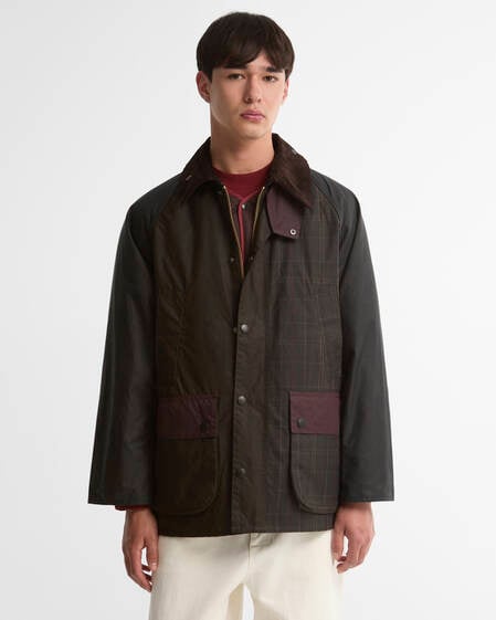 Patchwork Oversized Bedale Waxed Jacket
