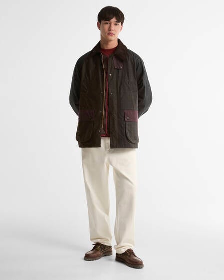 Patchwork Oversized Bedale Waxed Jacket