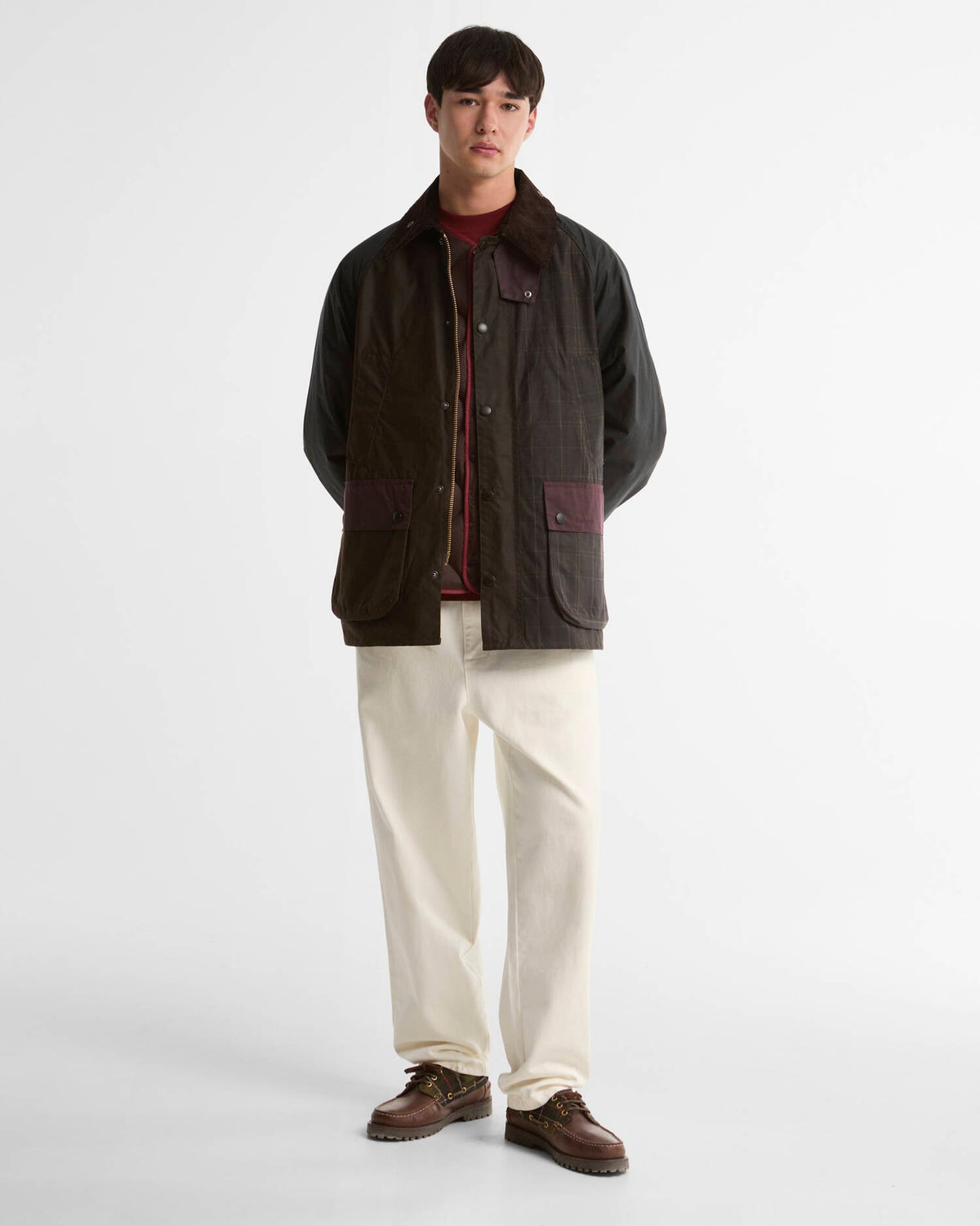 Patchwork Oversized Bedale Waxed Jacket