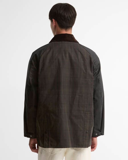Patchwork Oversized Bedale Waxed Jacket