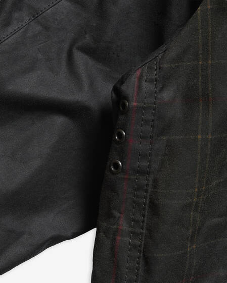 Patchwork Oversized Bedale Waxed Jacket