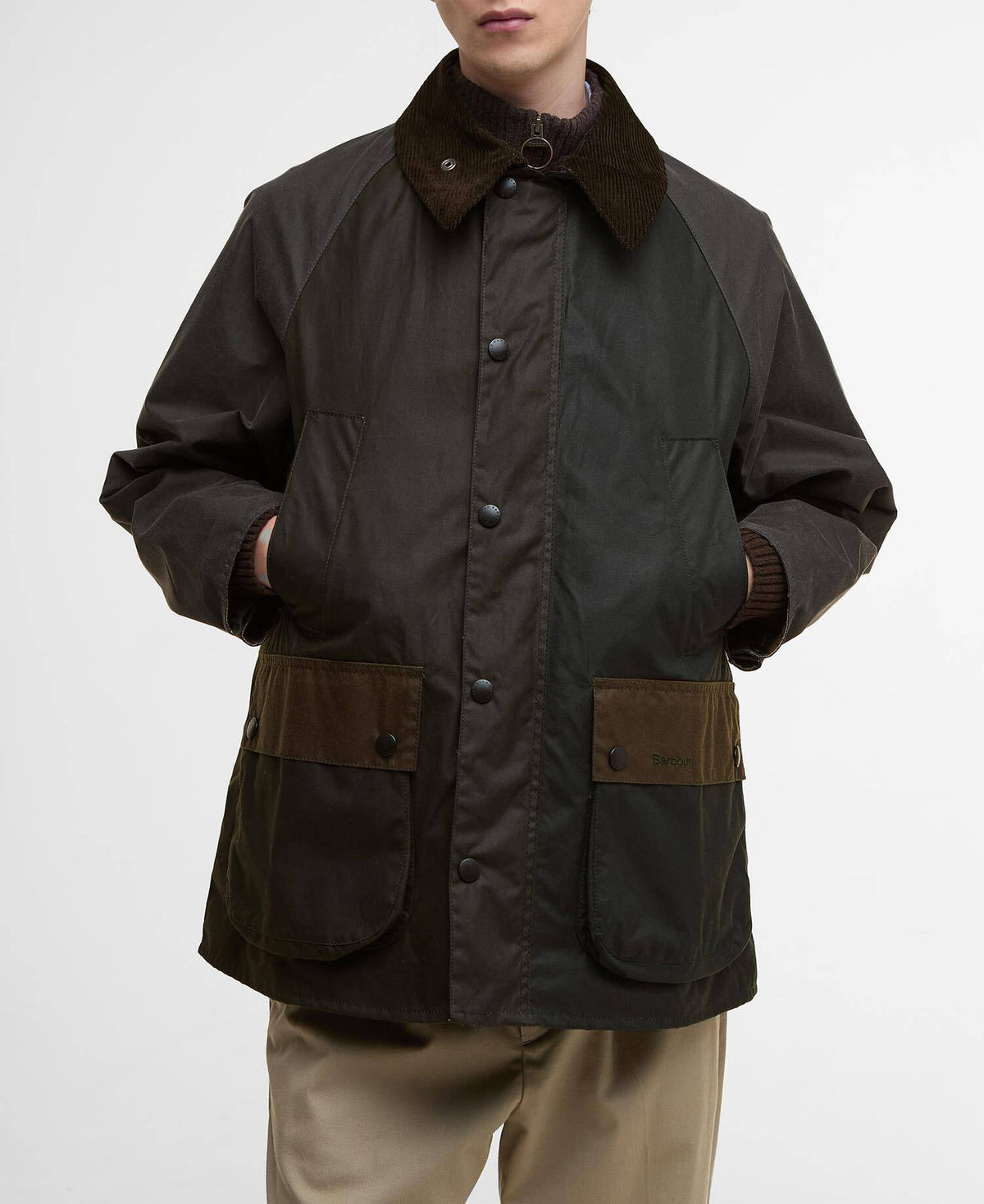 Patchwork Oversized Bedale Waxed Jacket