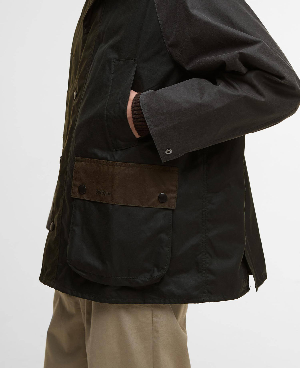 Patchwork Oversized Bedale Waxed Jacket