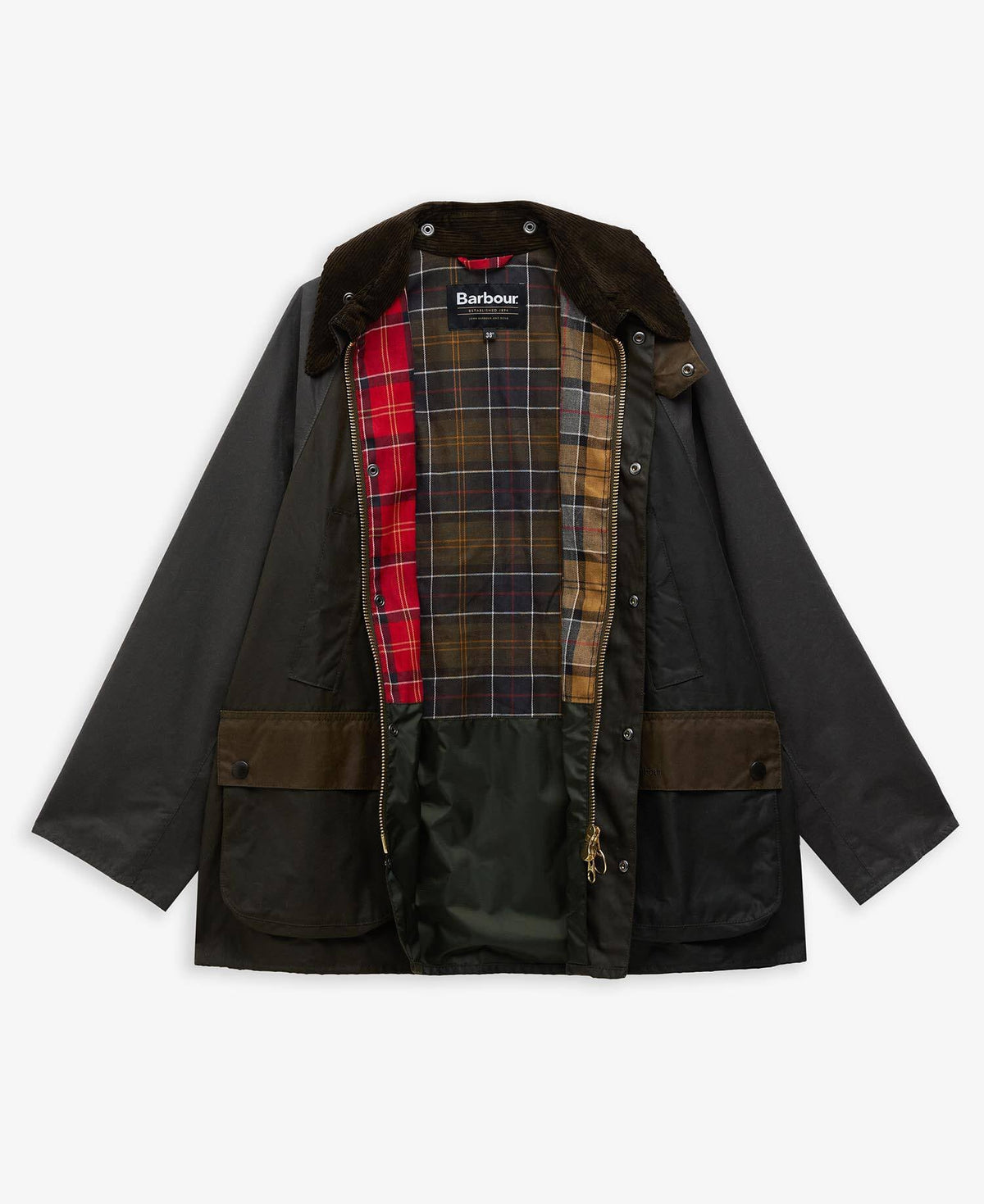 Patchwork Oversized Bedale Waxed Jacket