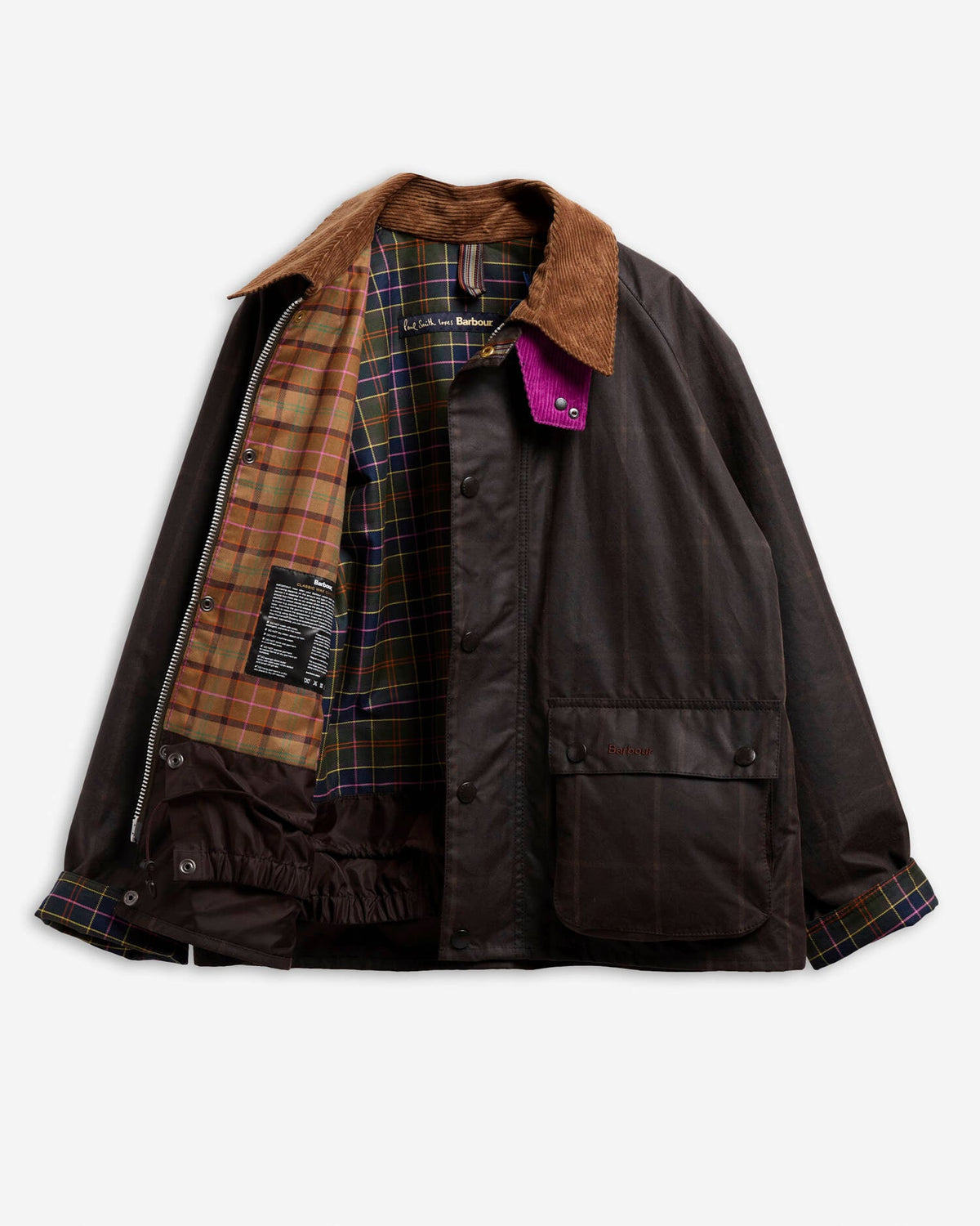 Paul Smith Loves Barbour Transport Windowpane Waxed Jacket