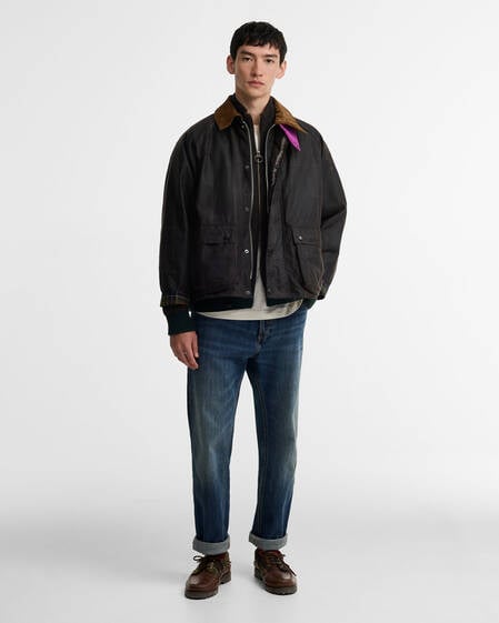 Paul Smith Loves Barbour Transport Windowpane Waxed Jacket