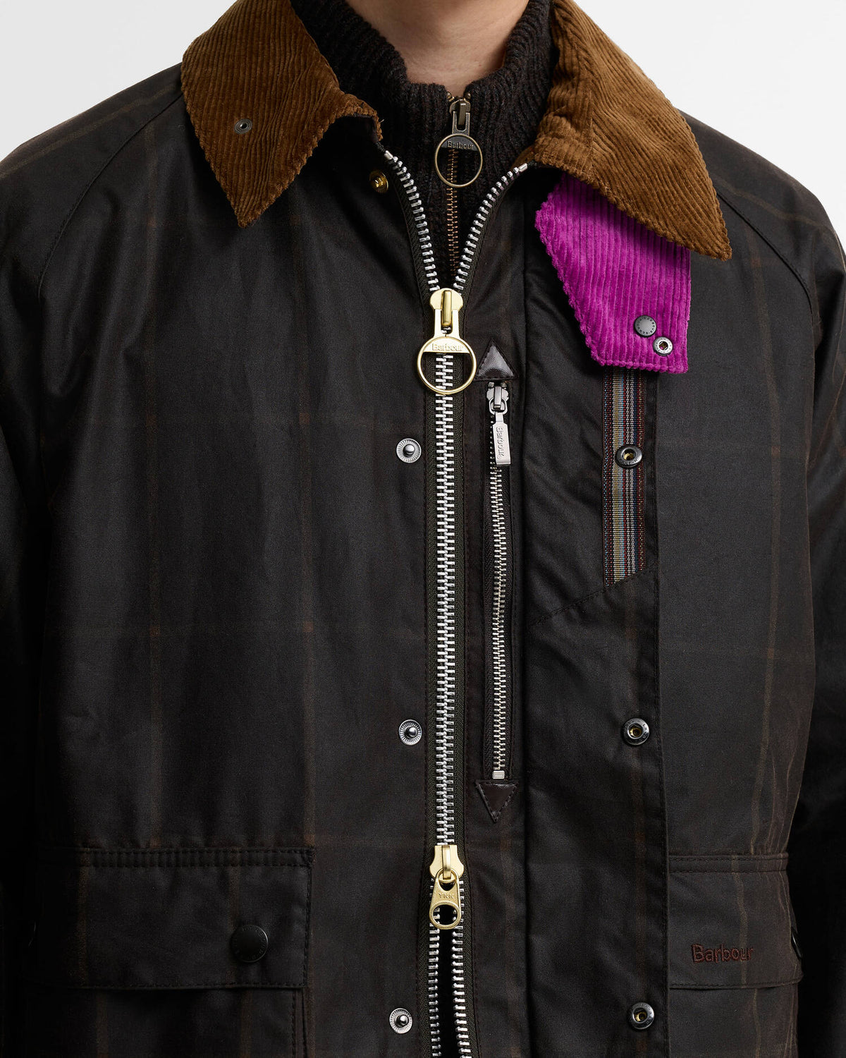 Paul Smith Loves Barbour Transport Windowpane Waxed Jacket