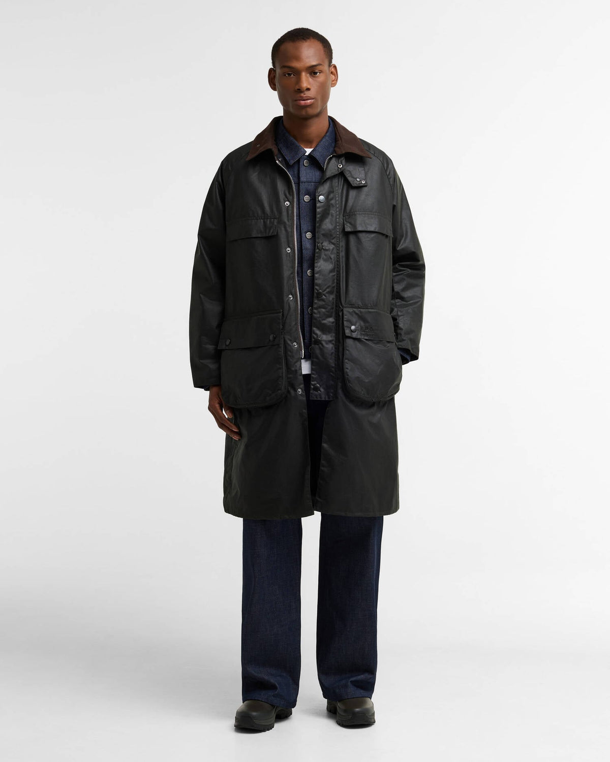 Barbour x A.P.C. Sugarlump Bedale Long Waxed Jacket
