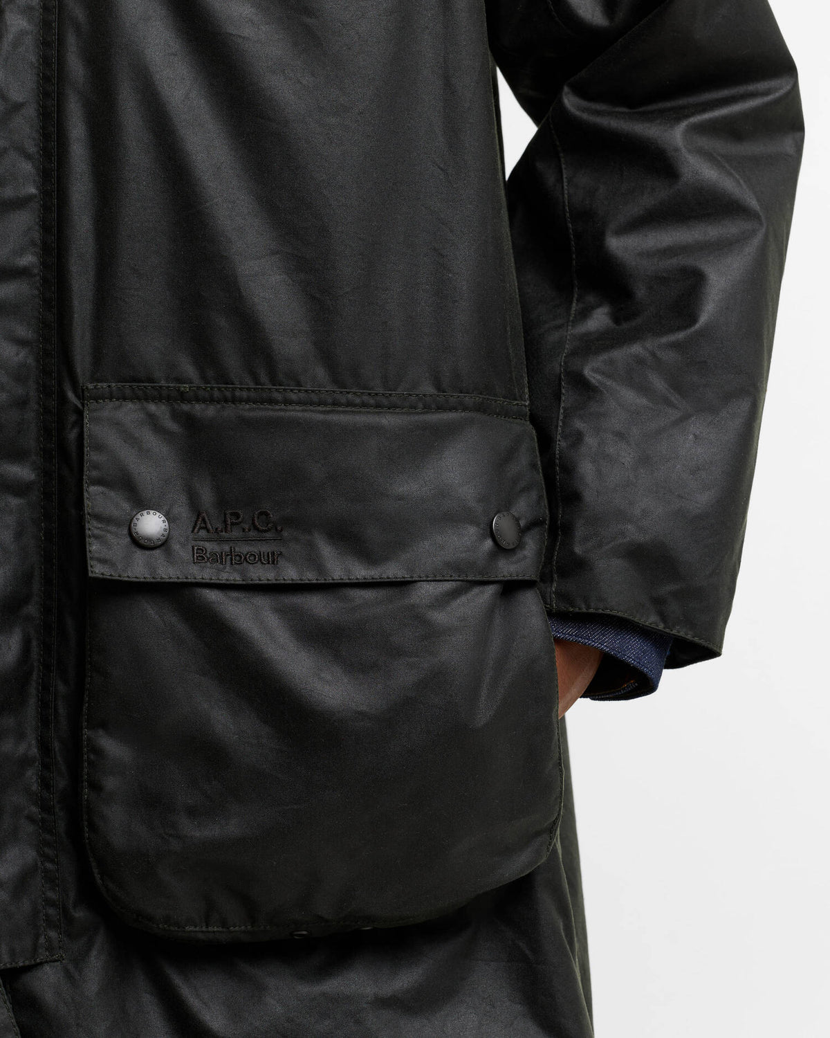 Barbour x A.P.C. Sugarlump Bedale Long Waxed Jacket