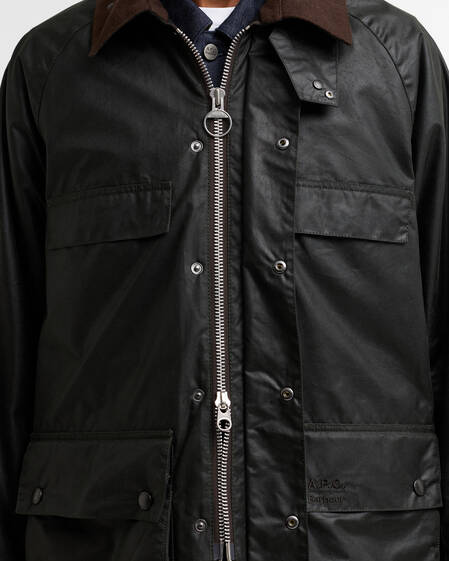 Barbour x A.P.C. Sugarlump Bedale Long Waxed Jacket