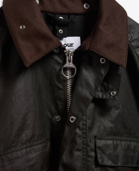 Barbour x A.P.C. Sugarlump Bedale Long Waxed Jacket