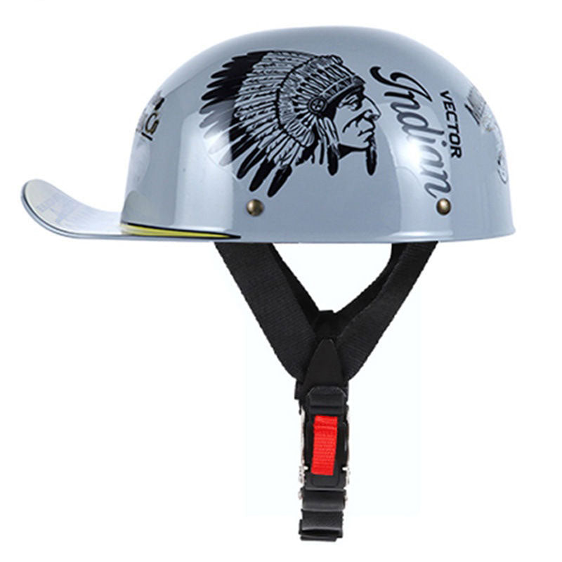 Retro baseball cap motorcycle half helme-H41