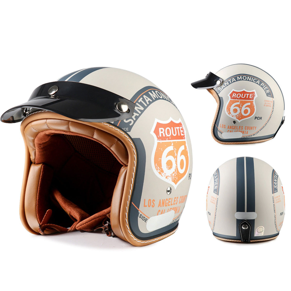 DOT Motorcycle Helmet 3/4 Half Helmet-H37
