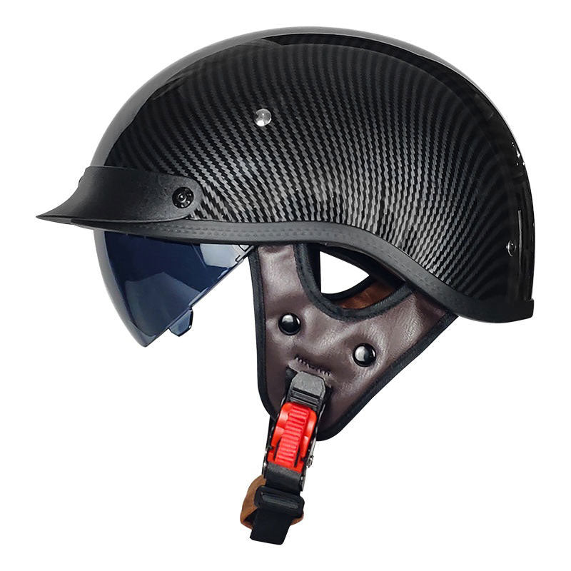 Retro-style cruiser motorcycle half helmet-H40