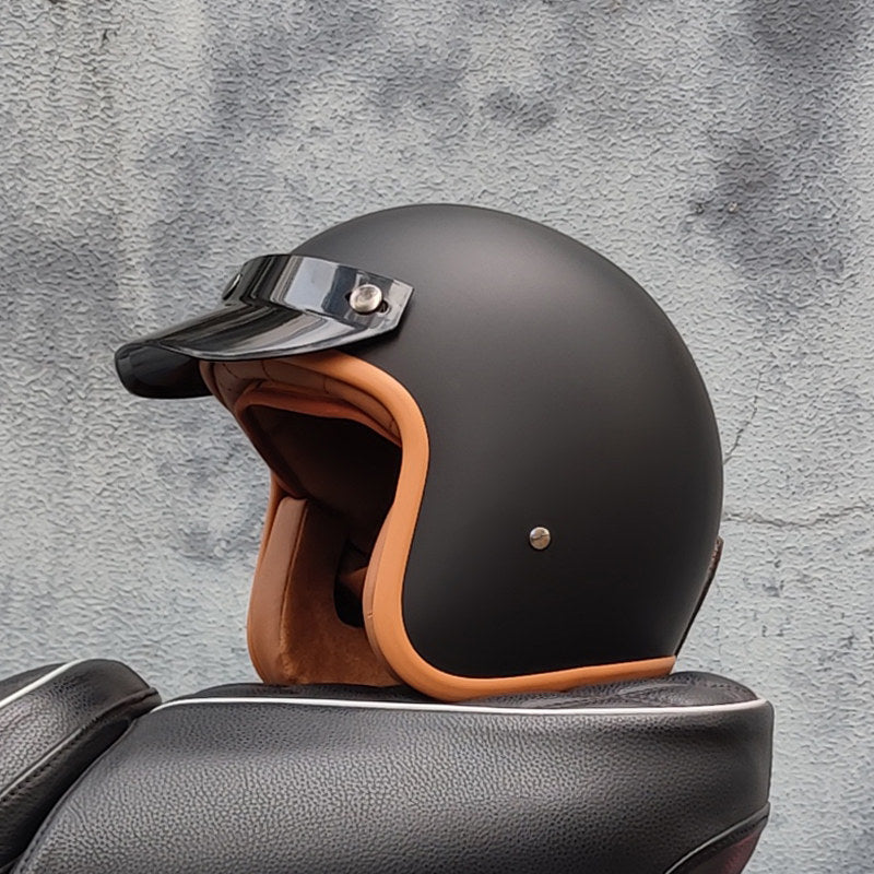 Retro motorcycle open helmet-H26