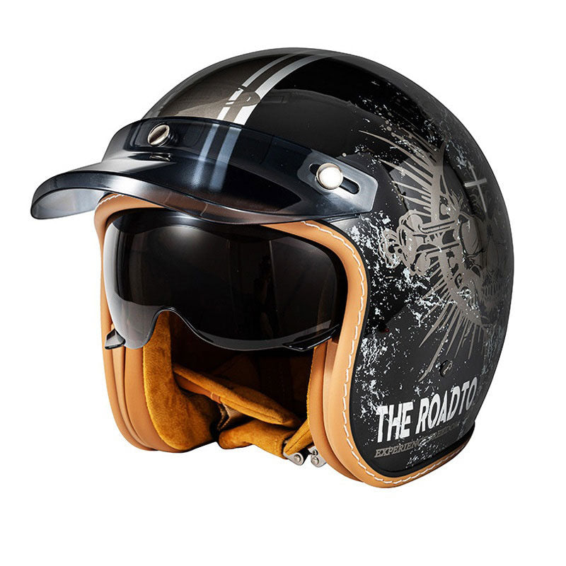 Retro open-face motorcycle helmet- H25