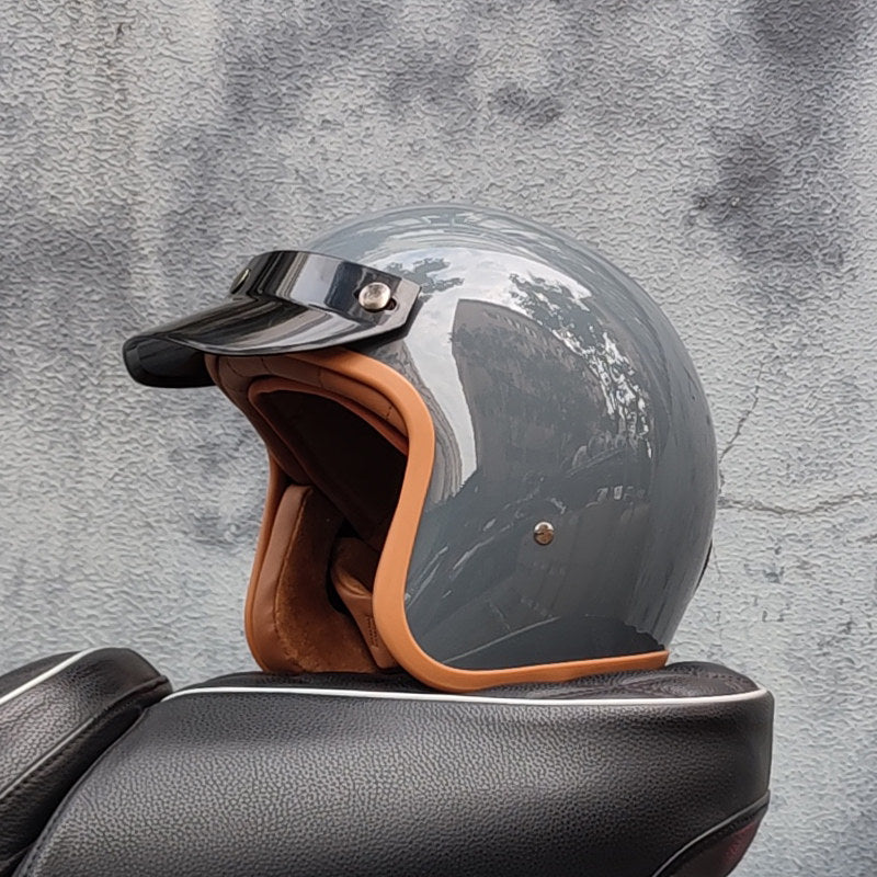 Retro motorcycle open helmet-H26