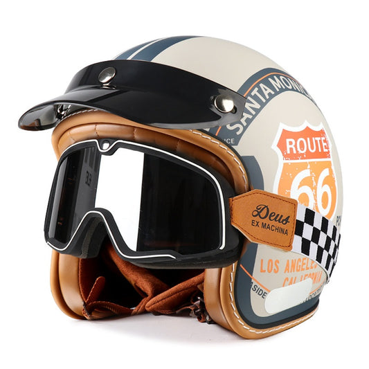 DOT Motorcycle Helmet 3/4 Half Helmet-H37