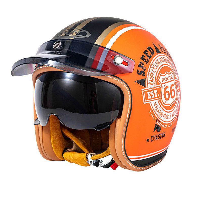 Retro open-face motorcycle helmet- H25