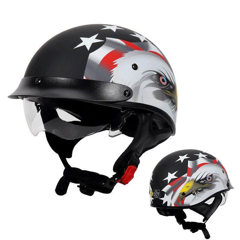 Retro motorcycle helmet-H46