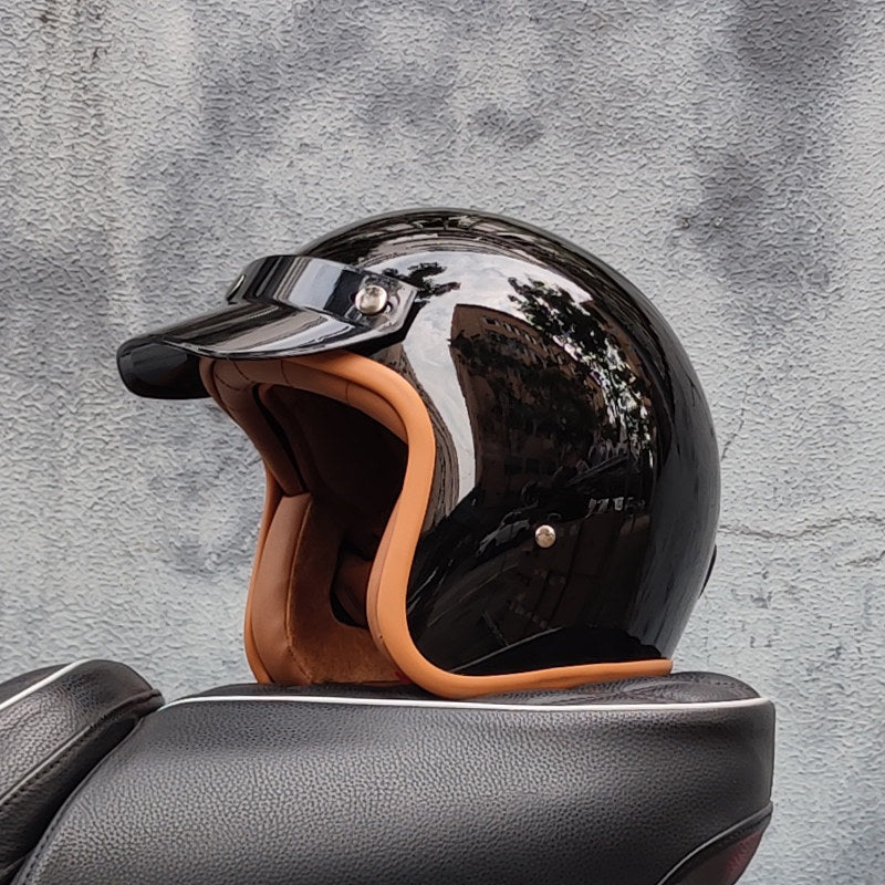 Retro motorcycle open helmet-H26