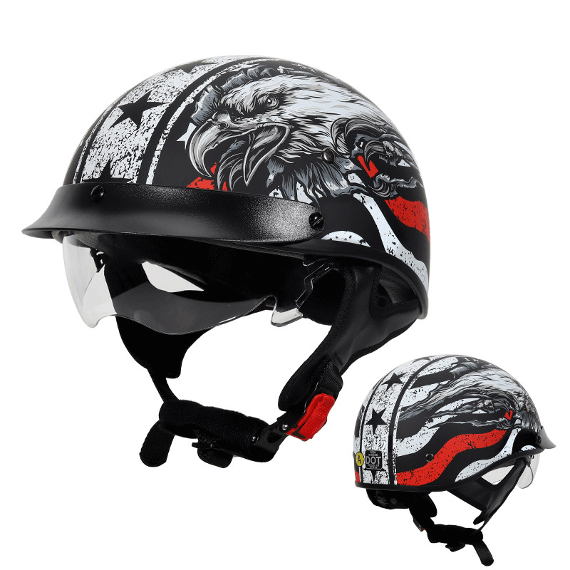 Retro motorcycle helmet-H46