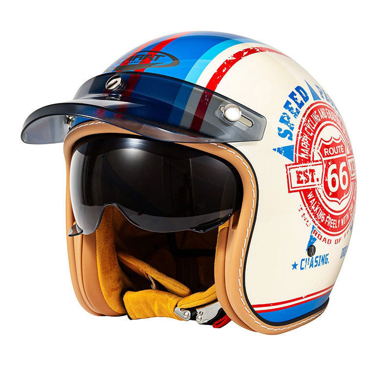 Retro open-face motorcycle helmet- H25